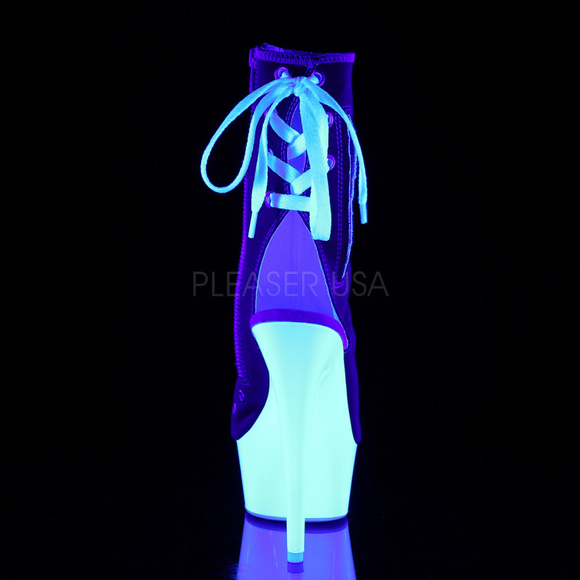 Valentine's Day Platform Lace Up High Heel Ankle Boots - Picture 4 of 5